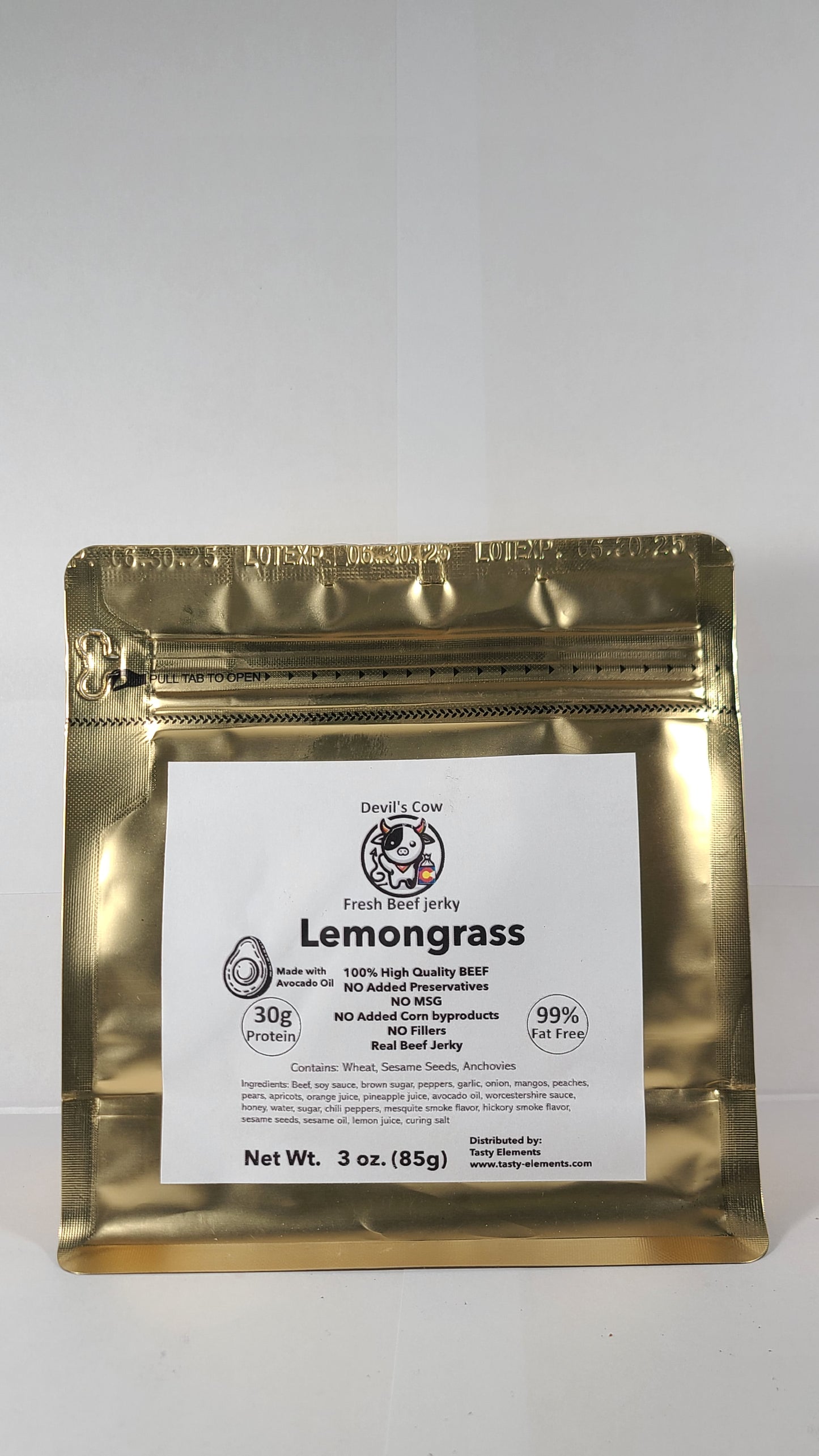 Devil's Cow beef jerky - Lemongrass