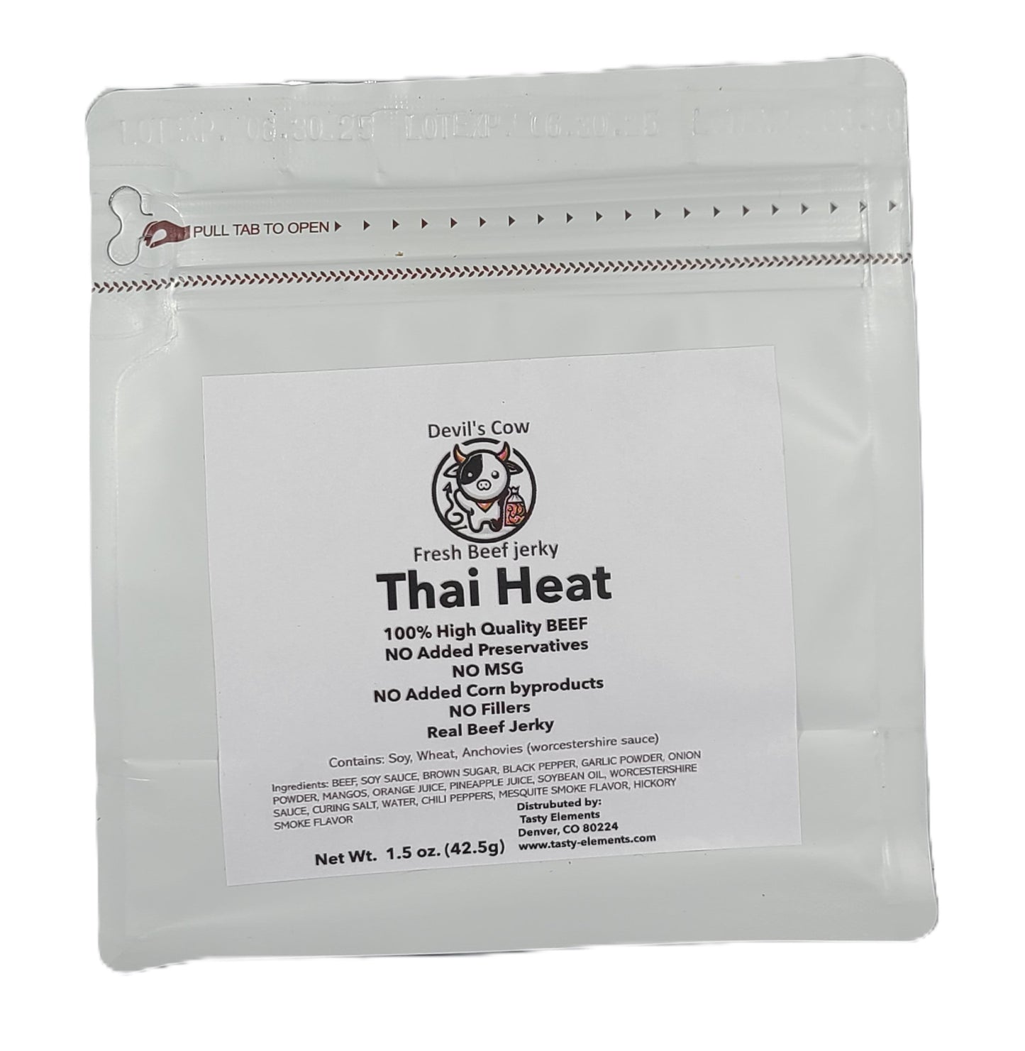 Devil's Cow beef jerky - Thai Heat